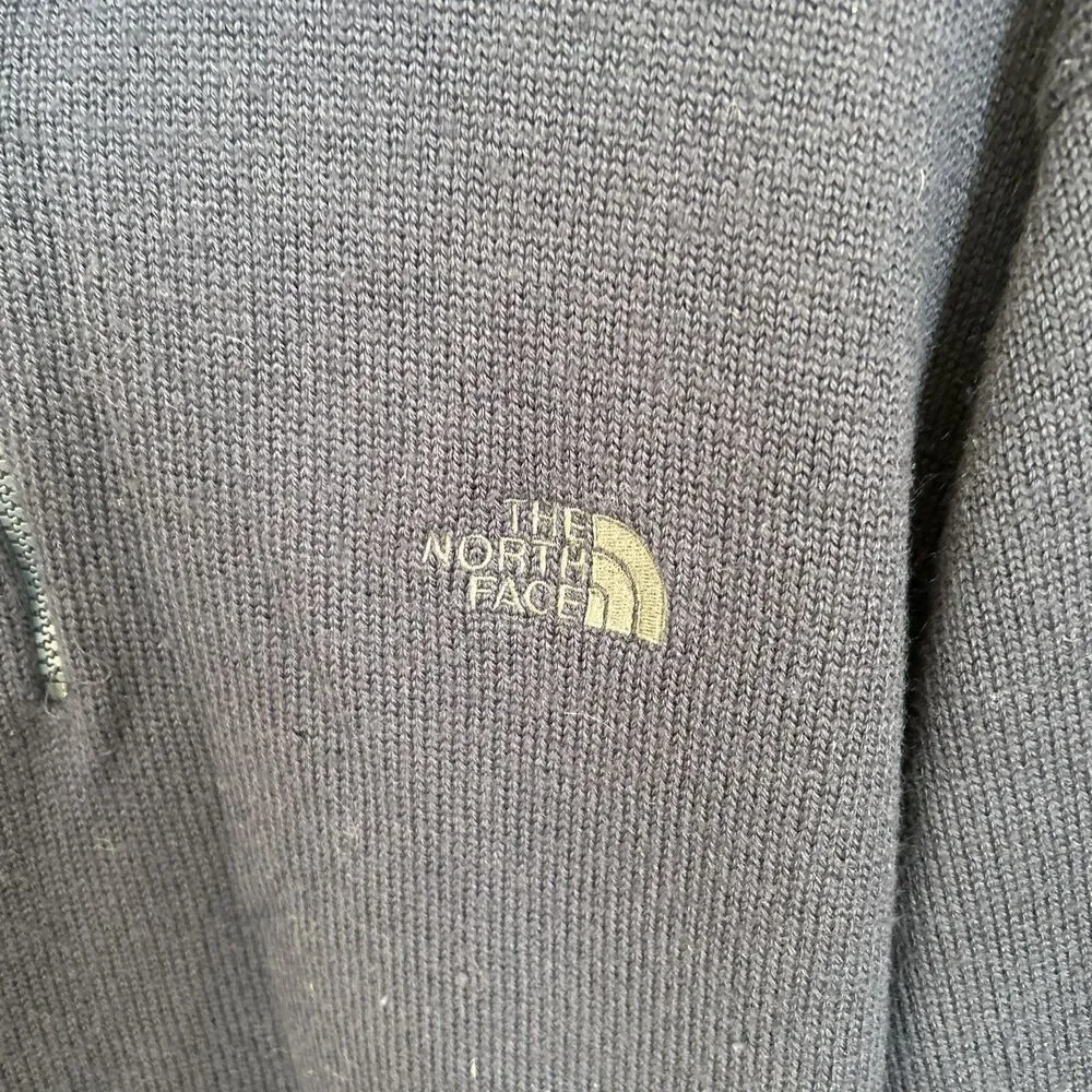 🔥The North Face 1/4-Zip Pullover Sweatshirt Men's XL Blue Casual Wool‎ Blend